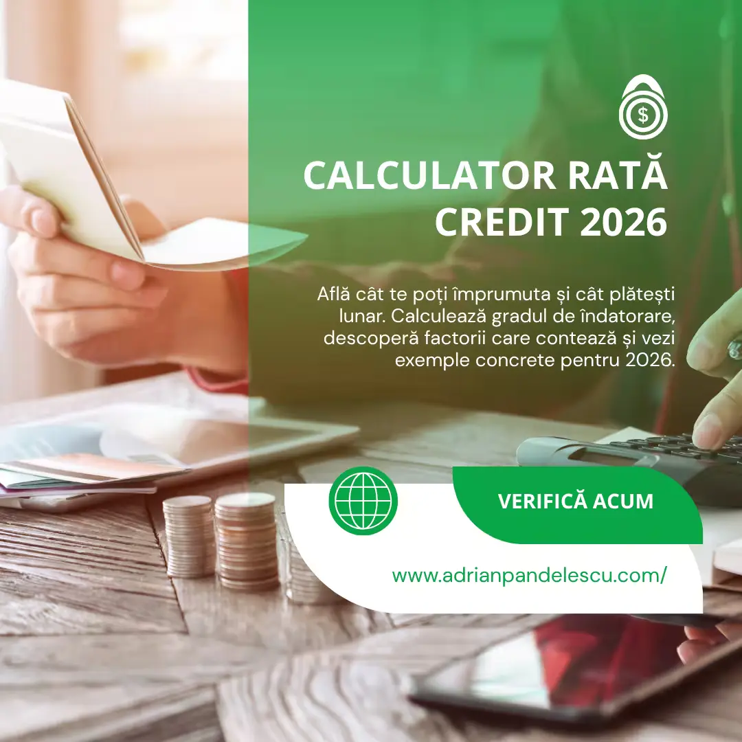 Calculator rată credit 2026: cât te împrumuți și cât plătești lunar